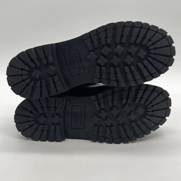 Skechers Alley Cat Leather Oxford Comfort Shoes Mens Size 10.5 US Black SN7111EW - Picture 11 of 15